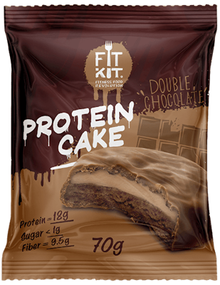 Protein cake "Двойной шоколад" FitKit - фото 4714