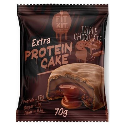 Protein cake "Тройной шоколад" FitKit - фото 5249