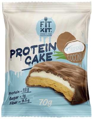 Protein cake "Тропический кокос" FitKit - фото 5630